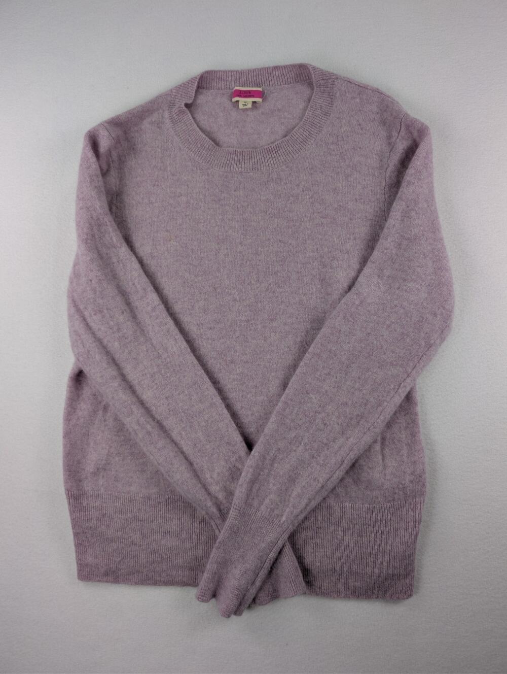 J.Crew 100% Cashmere Lavender Crewneck Sweater Size S